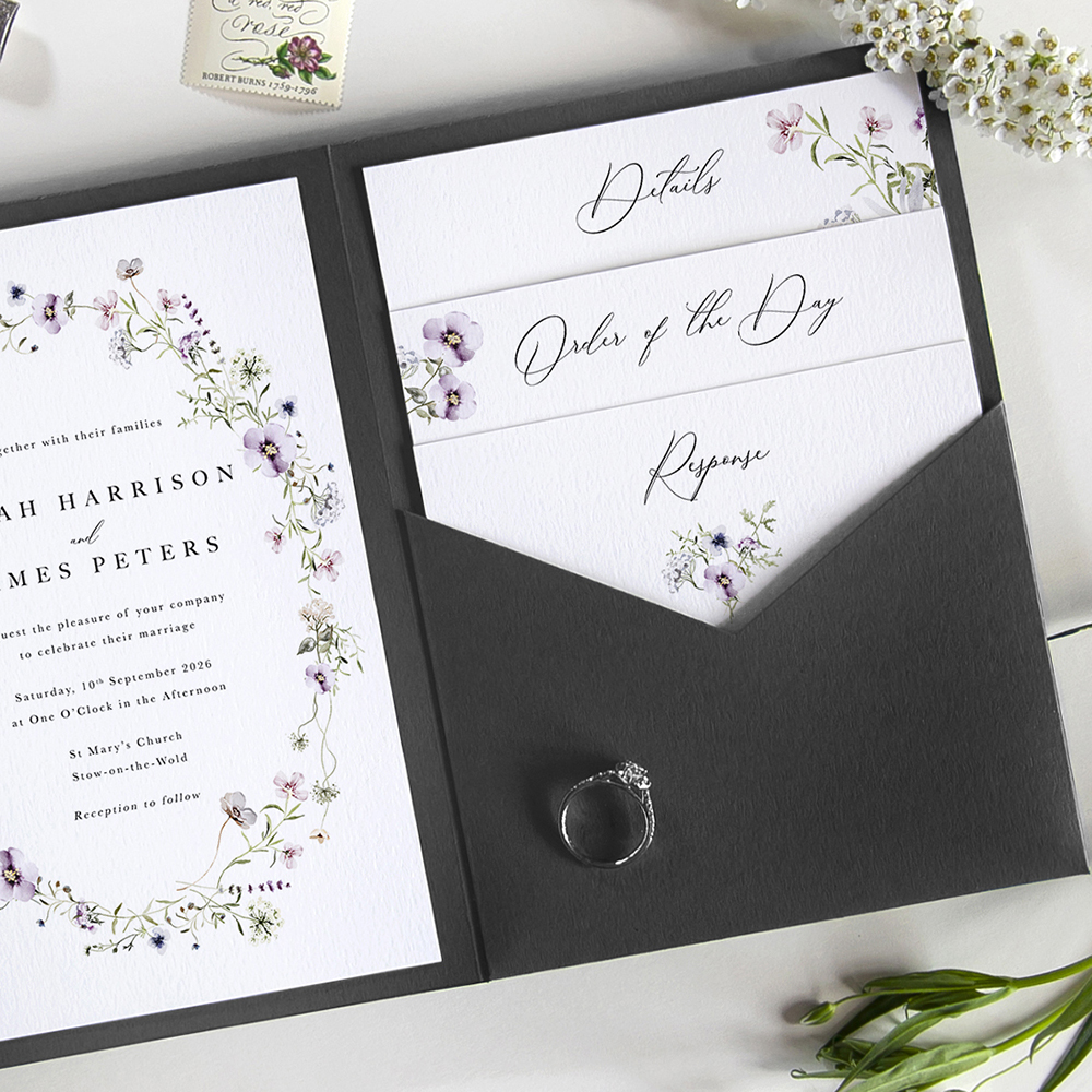 Pocketfold Wedding Invitations 'Spring Blush SC13'